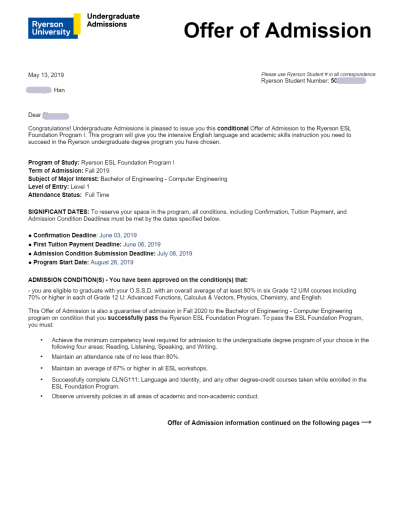Han Chengxu Ryerson ESL Computer Engineering